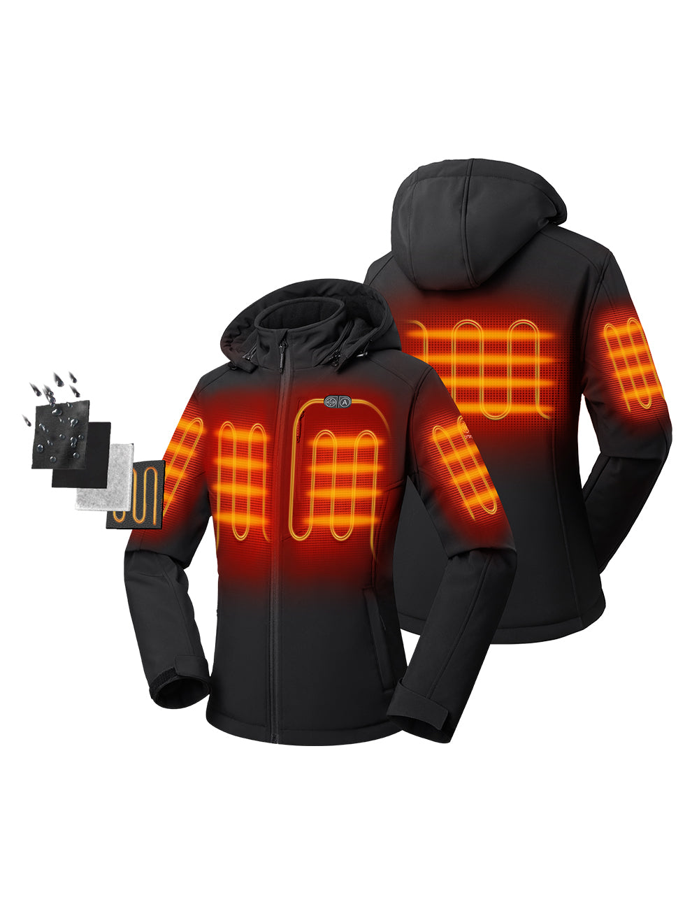 Veste Chauffante à Double Contrôle pour Femme – 5 Zones de Chauffage (Chauffage Poitrine), Thumbnail 2