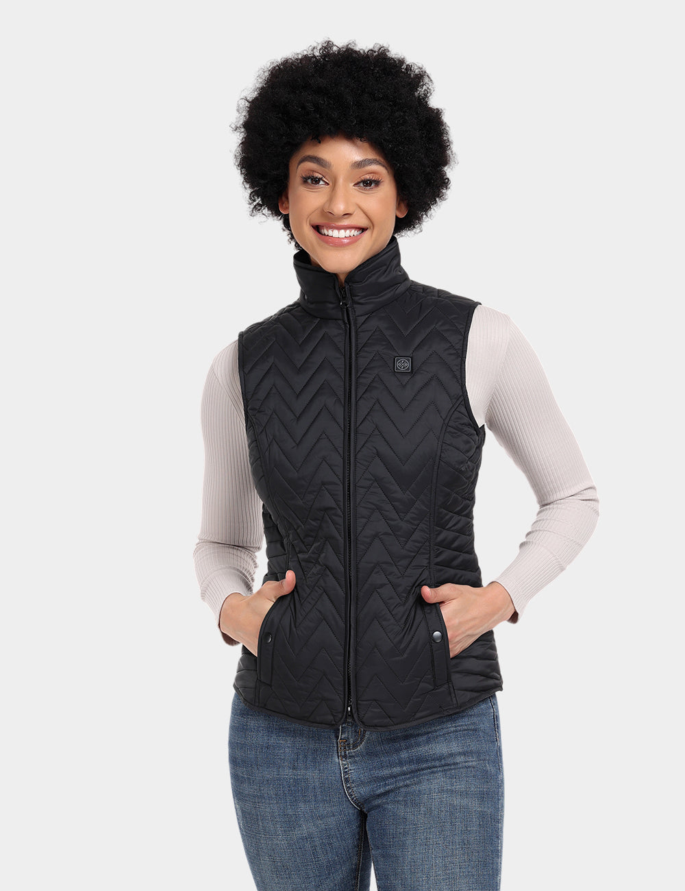 Gilet chauffant matelassé Chevron pour femme, Thumbnail 5