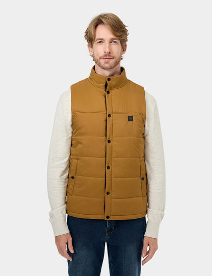 Endverkauf - PuffLyte Männer beheizbare Leichte Weste - Schwarz / Khaki