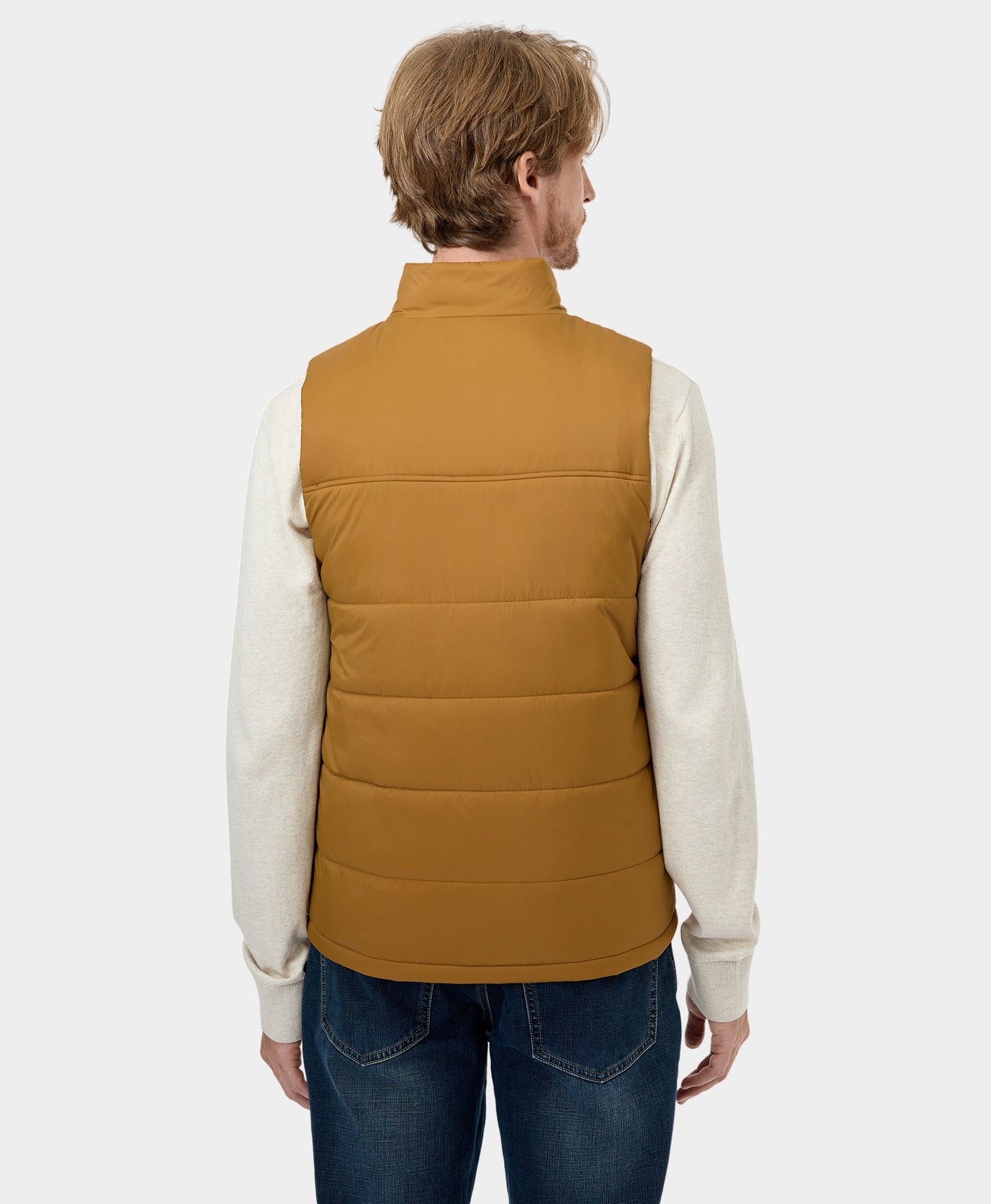 Endverkauf - PuffLyte Männer beheizbare Leichte Weste - Schwarz / Khaki