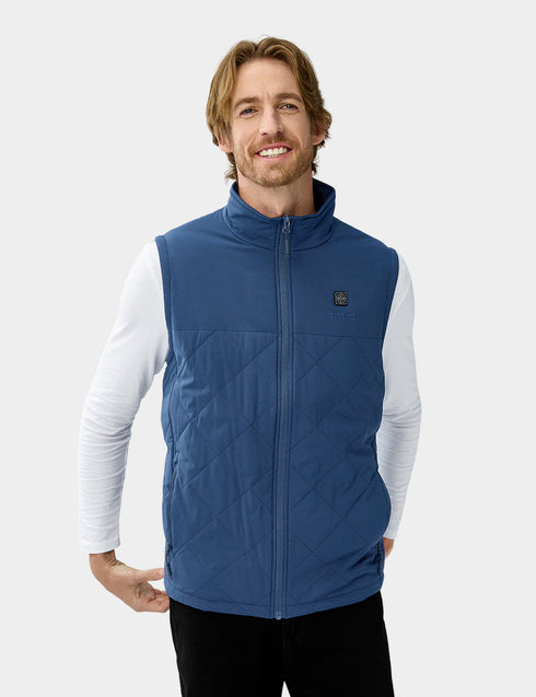 Gilet matelassé chauffant pour homme - Bleu/Noir/Vert ,view 1
