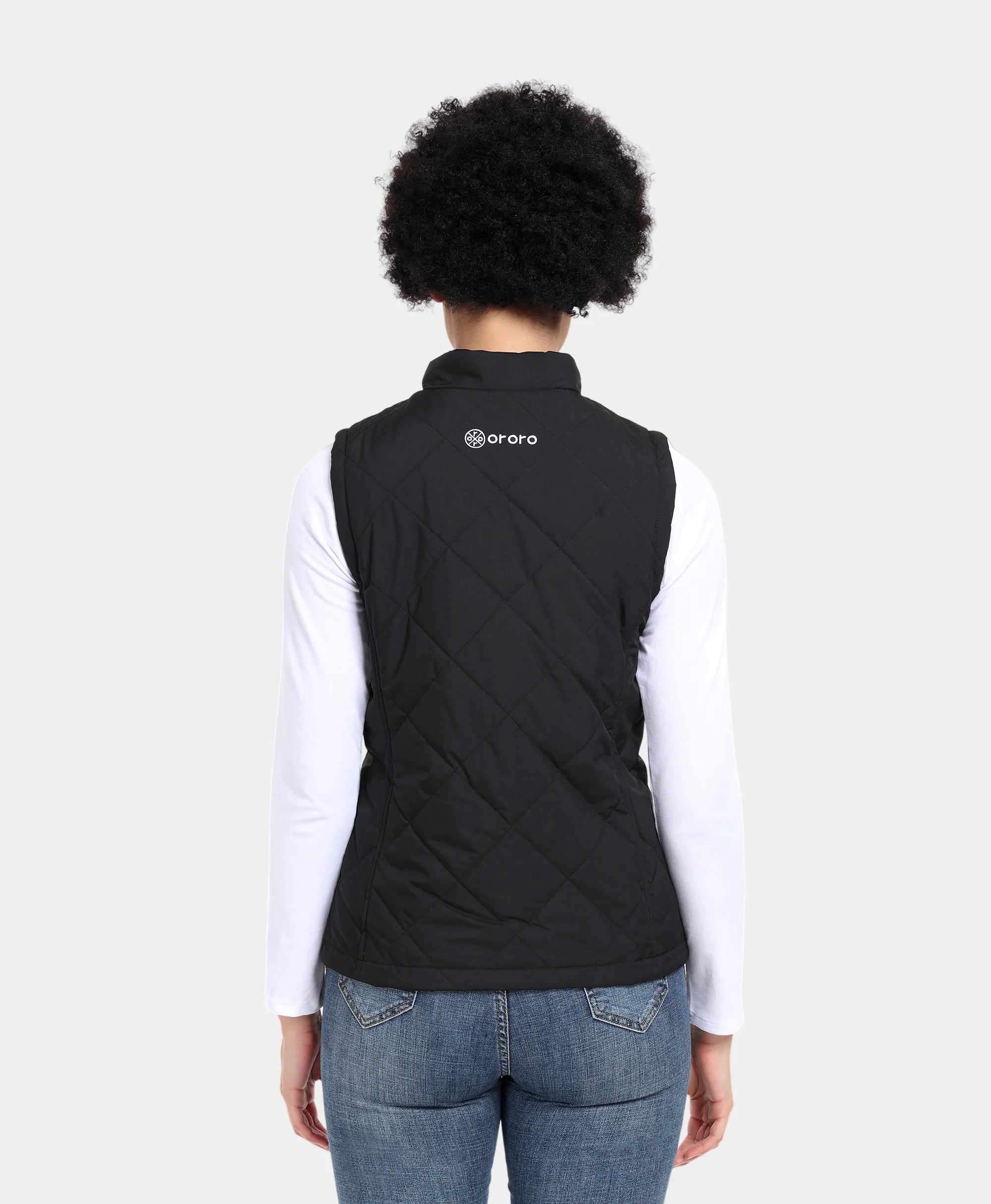 Gilet matelassé chauffant pour femme - Noir, Thumbnail 4