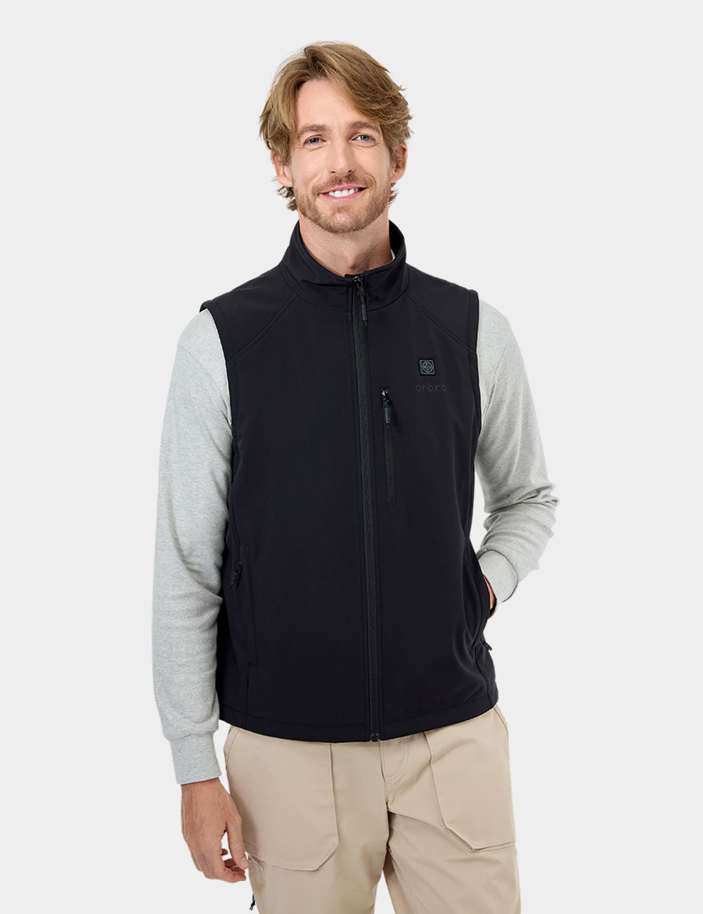 Softshell Gilet Chauffant pour Homme – Chauffage du Bas du Dos, Thumbnail 3