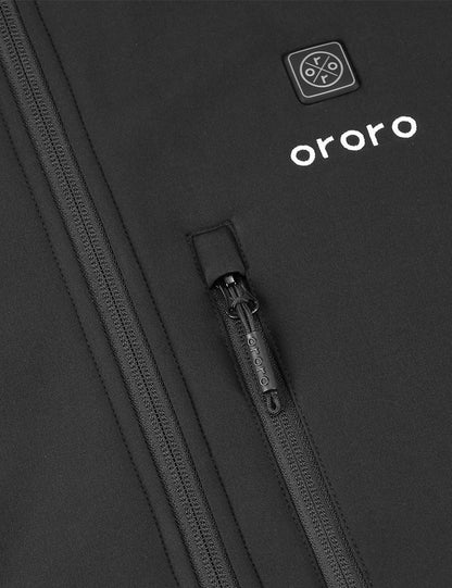 Endverkauf - Männer Klassische beheizbare Jacke - schwarz und blau