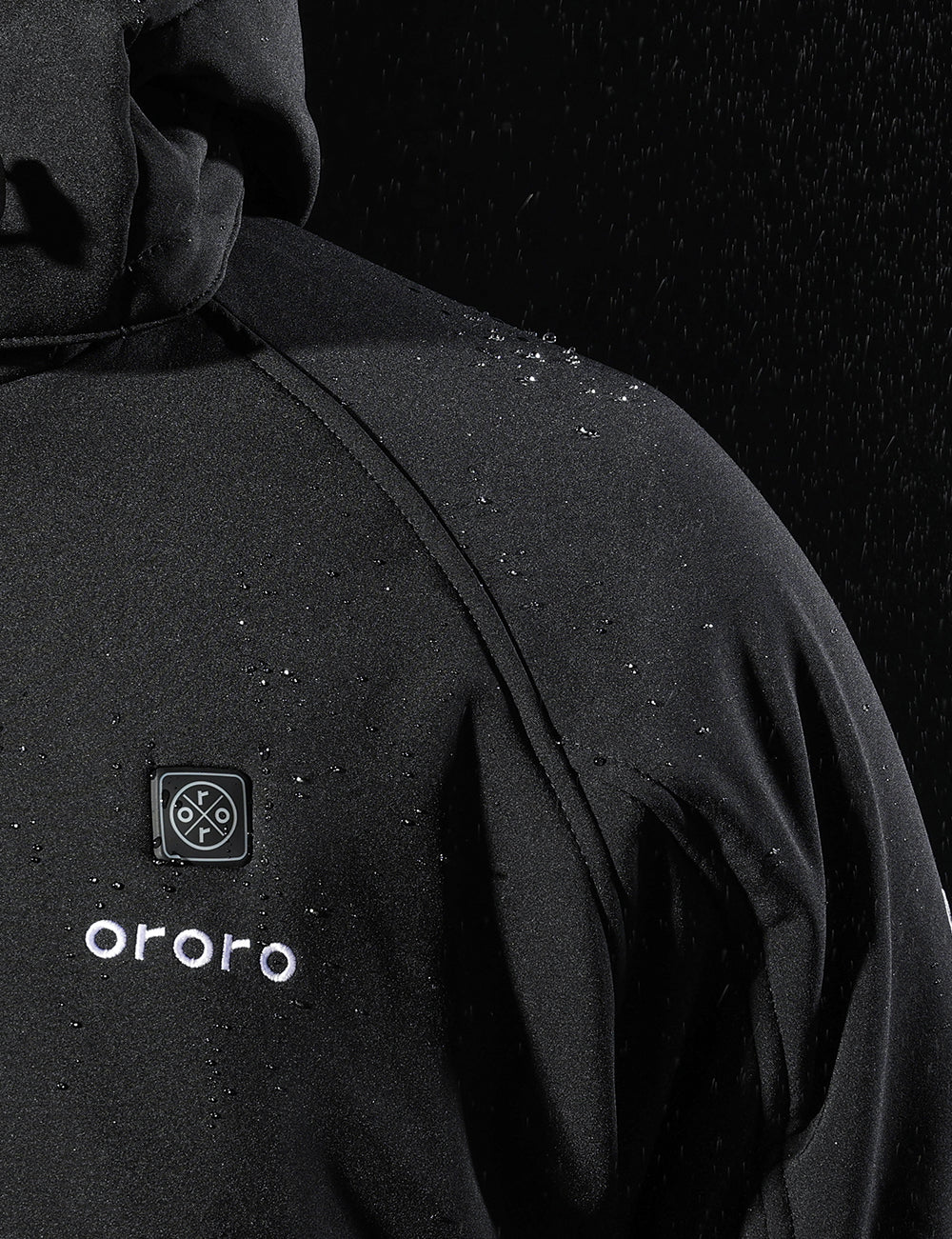 Endverkauf - Männer Klassische beheizbare Jacke - schwarz und blau