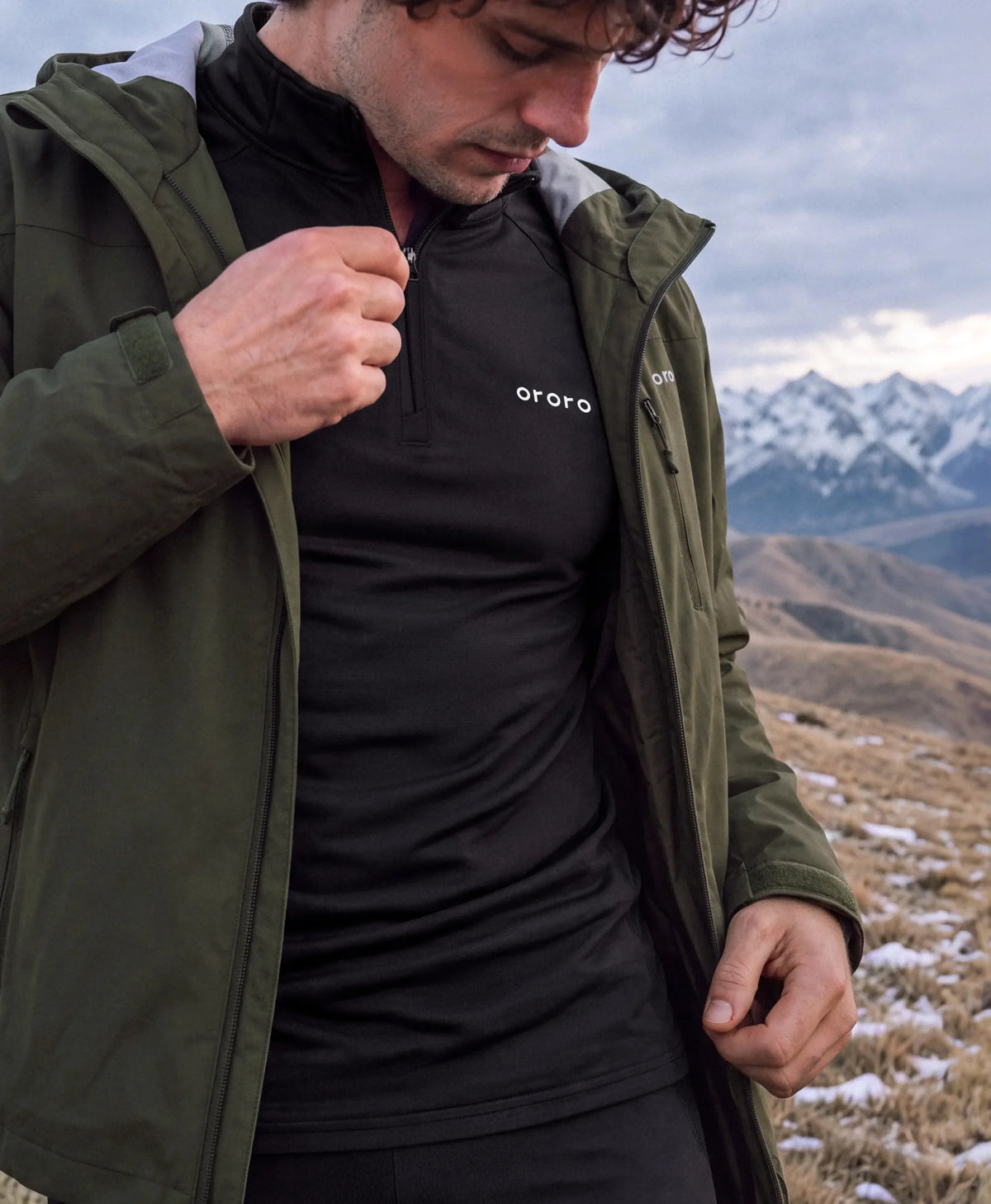 Haut Chauffant Première Couche Homme à Zip 1/4 et 2 Zones, Thumbnail 3