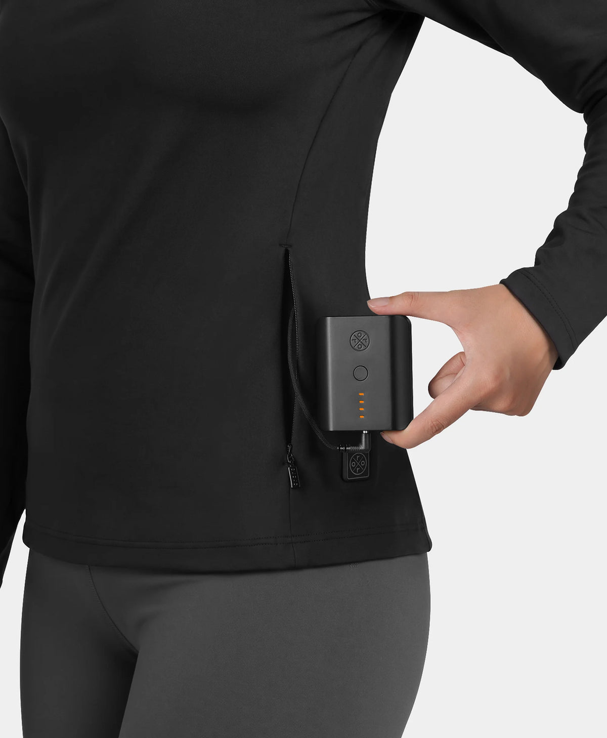 Haut Chauffant Première Couche Femme à Zip 1/4 et 2 Zones