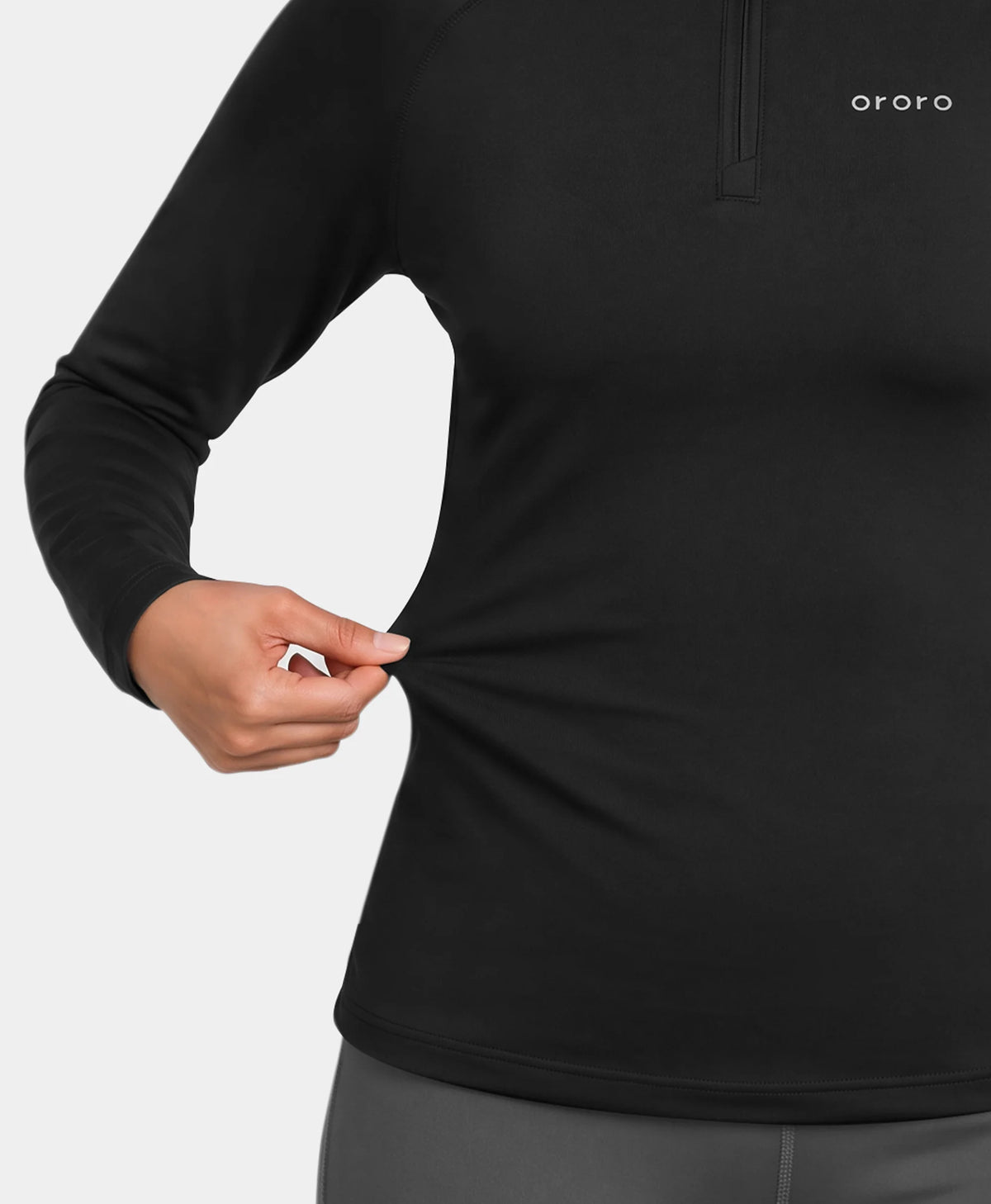 Haut Chauffant Première Couche Femme à Zip 1/4 et 2 Zones, Thumbnail 8