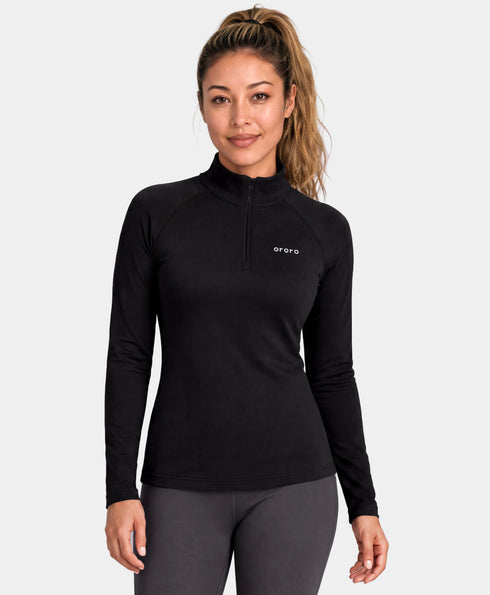 Haut Chauffant Première Couche Femme à Zip 1/4 et 2 Zones ,view 1