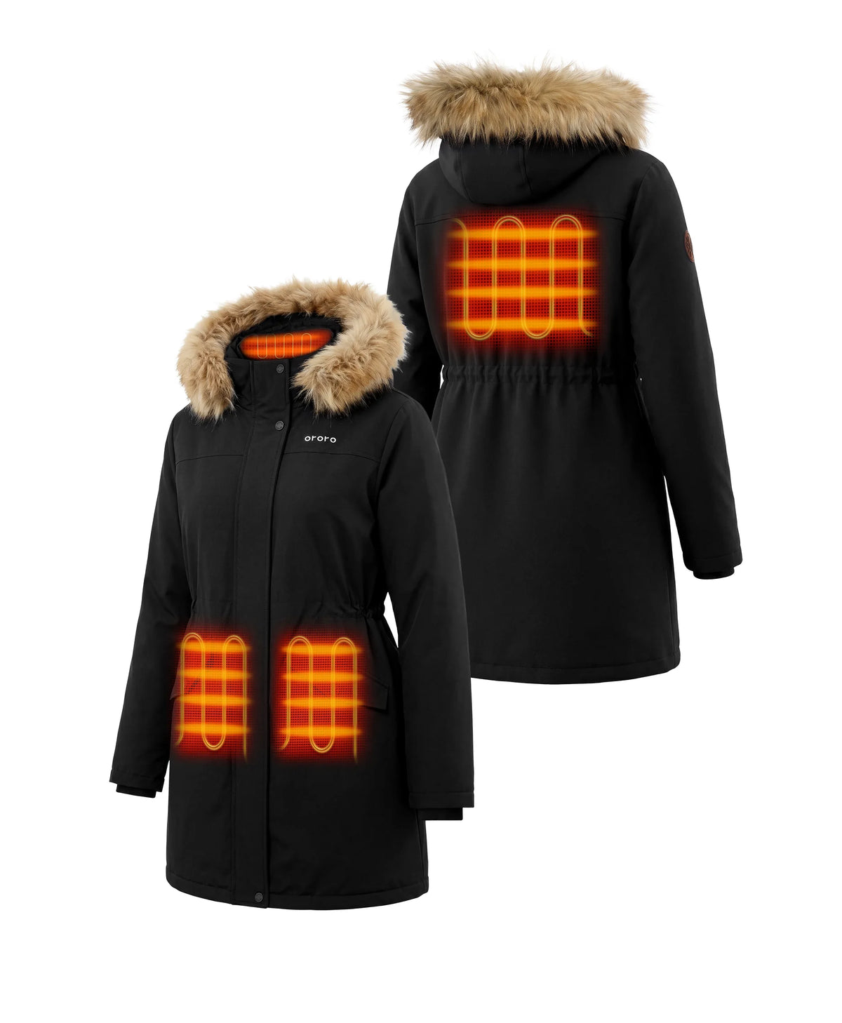 Parka Chauffante Classique Femme Engadin à 4 Zones, Thumbnail 2