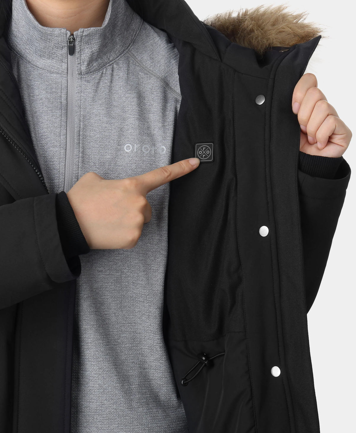 Parka Chauffante Classique Femme Engadin à 4 Zones, Thumbnail 7