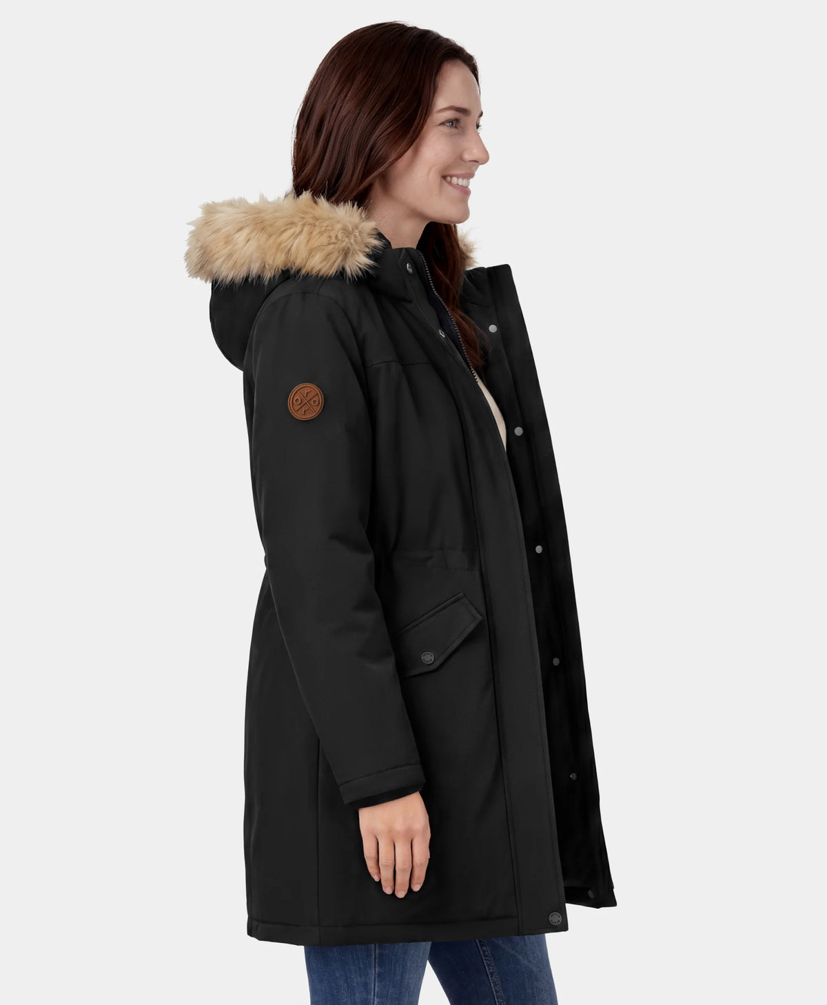 Parka Chauffante Classique Femme Engadin à 4 Zones, Thumbnail 3
