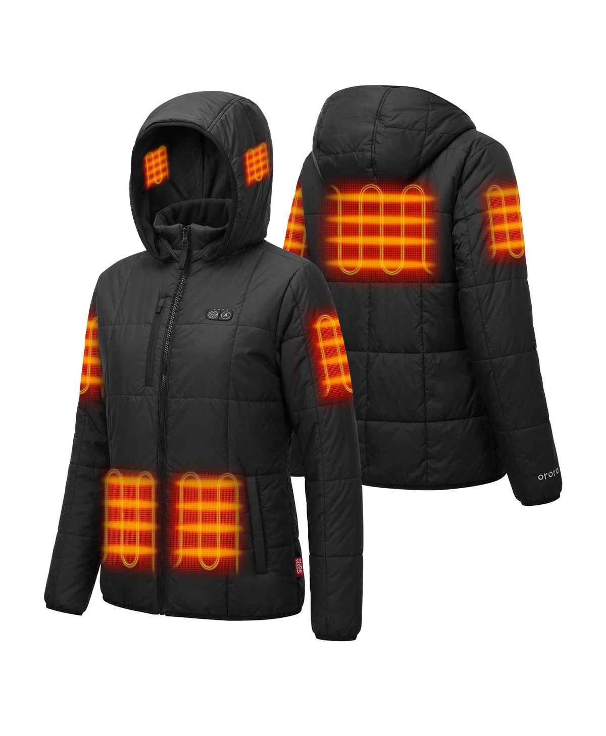 Veste Matelassée Chauffante Femme Overland à 7 Zones avec Capuche Chauffante