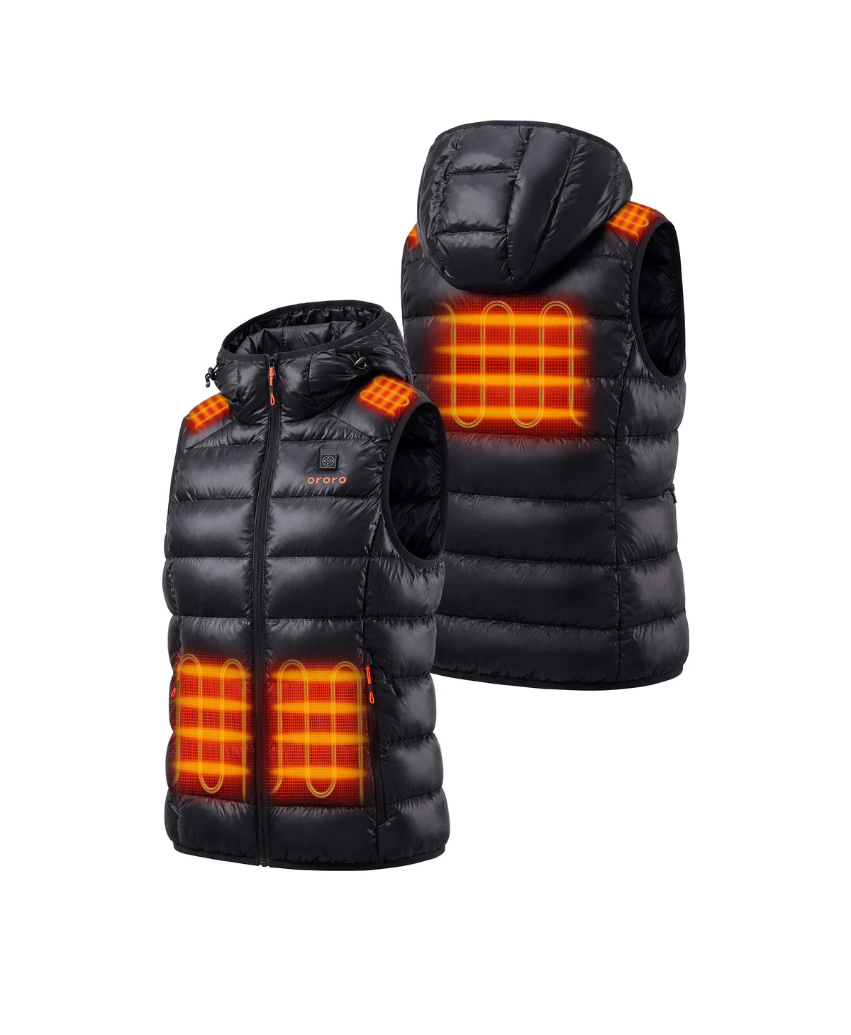 Aero Gilet Chauffant Femme en Duvet Compressible à 5 Zones
