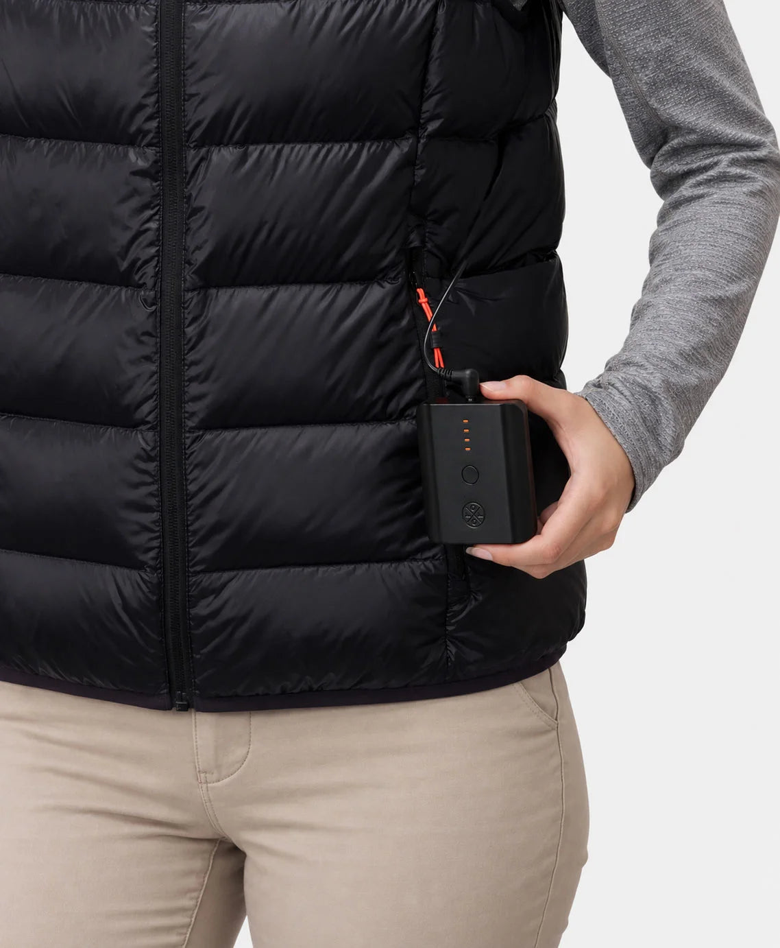 Aero Gilet Chauffant Femme en Duvet Compressible à 5 Zones, Thumbnail 6
