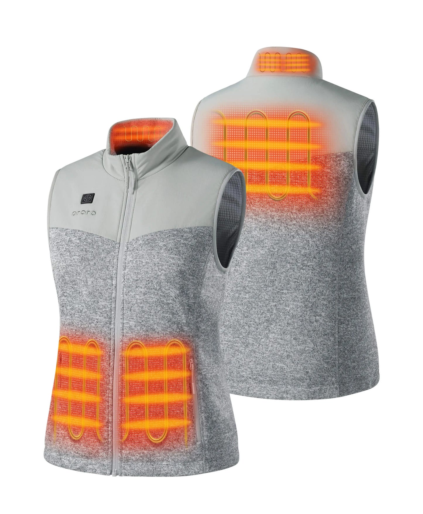 Four heating zones: left &amp; right pockets, collar and mid-back