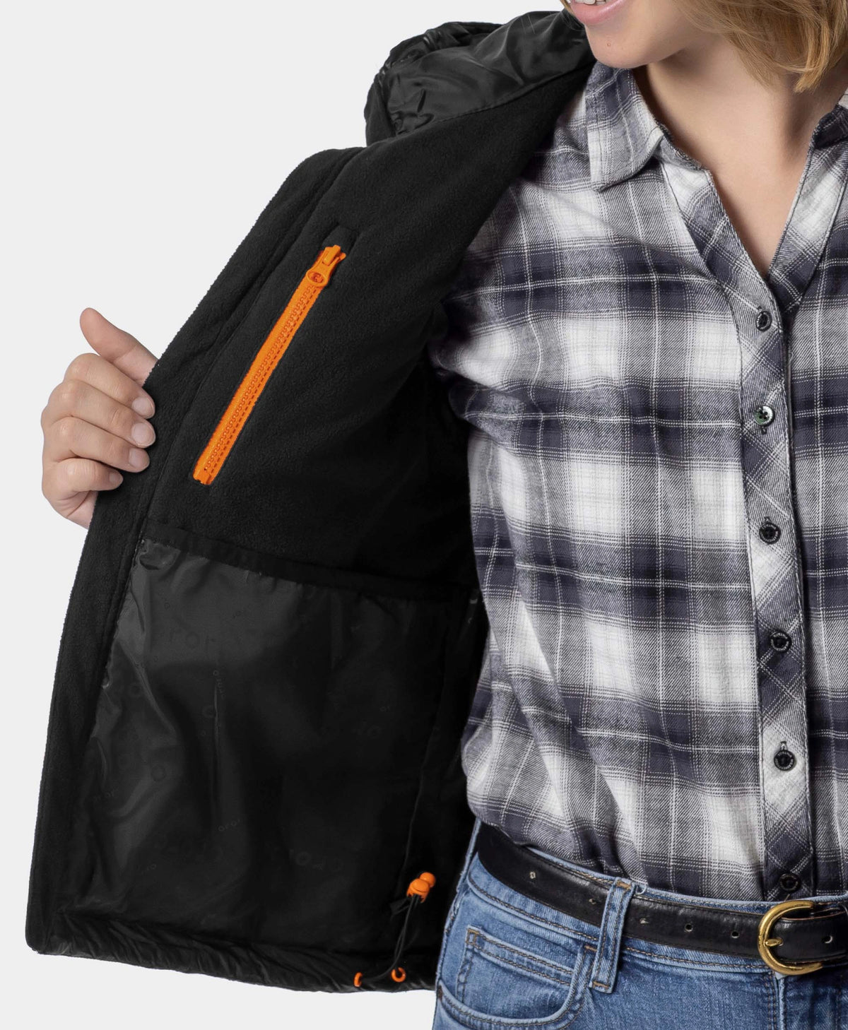 PuffLyte Gilet Chauffant Femme à Capuche et 4 Zones