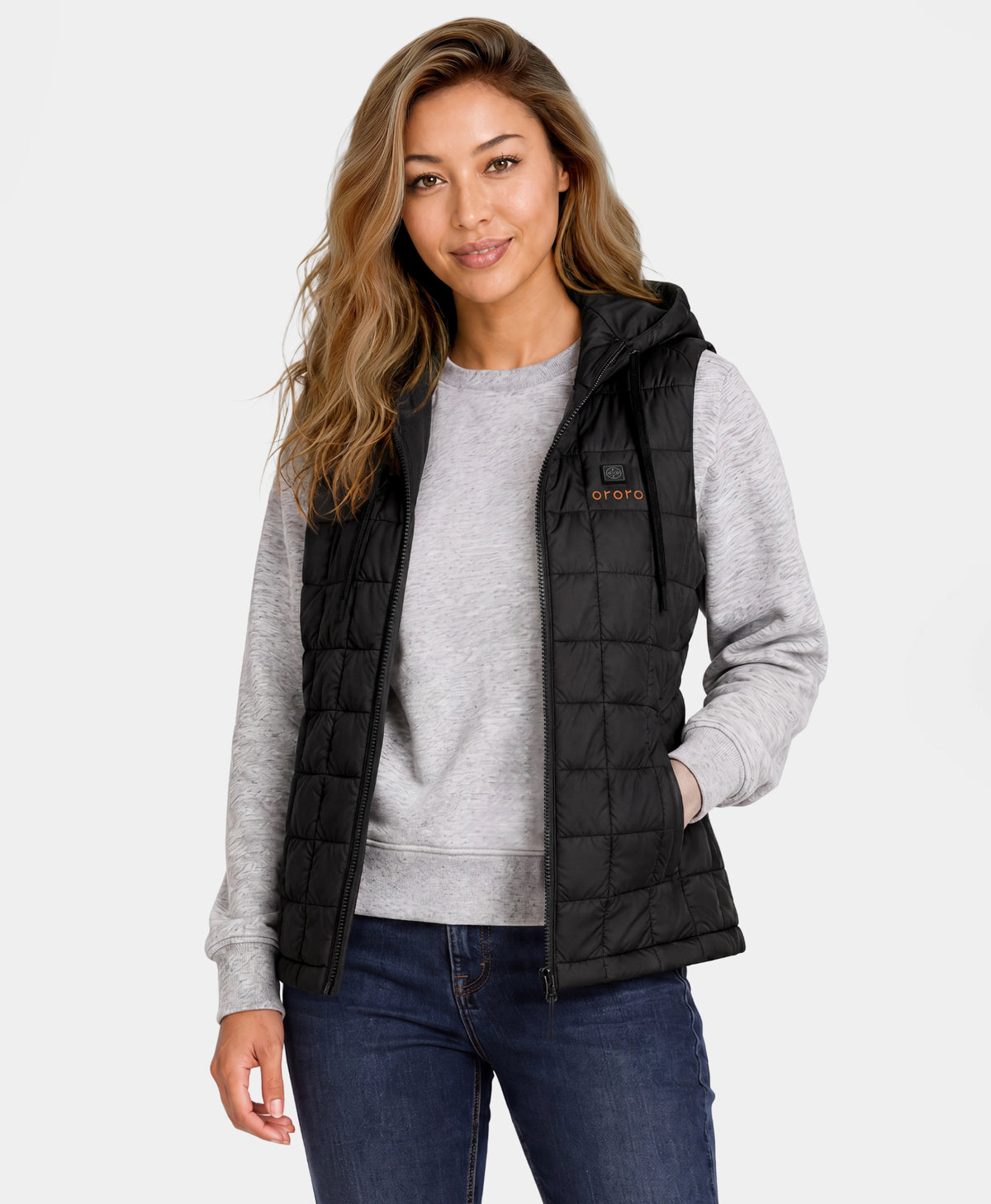 PuffLyte Gilet Chauffant Femme à Capuche et 4 Zones, Thumbnail 3