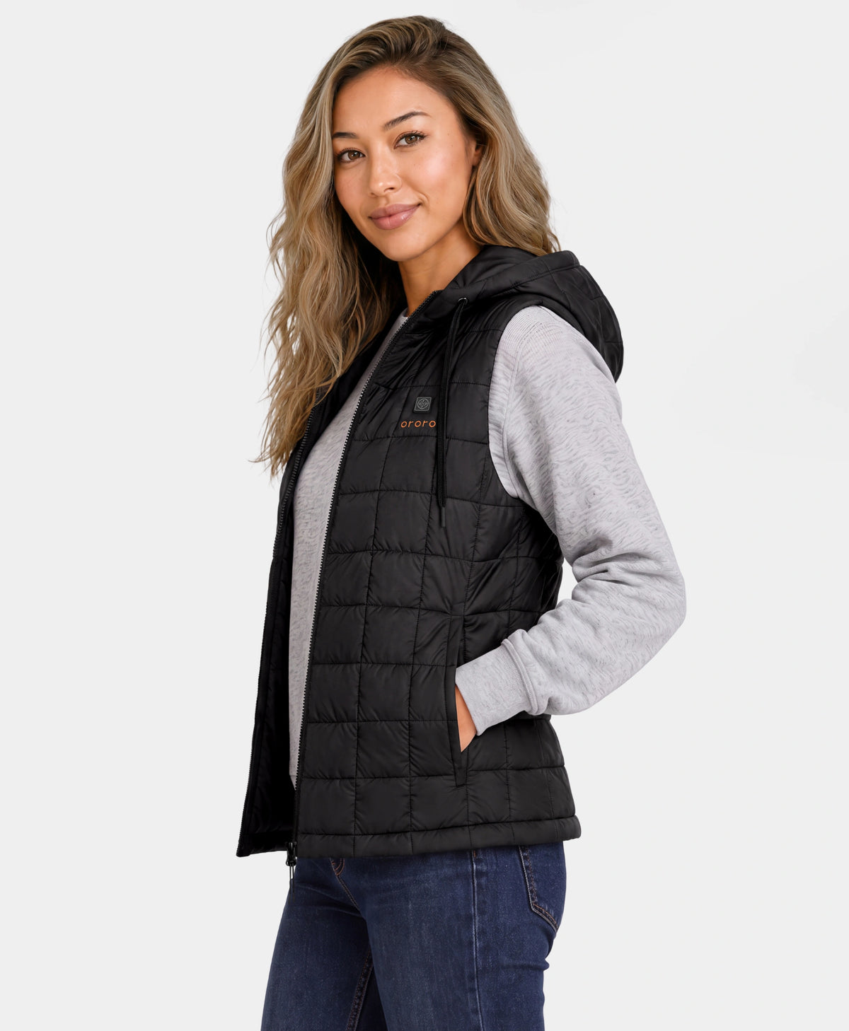 PuffLyte Gilet Chauffant Femme à Capuche et 4 Zones