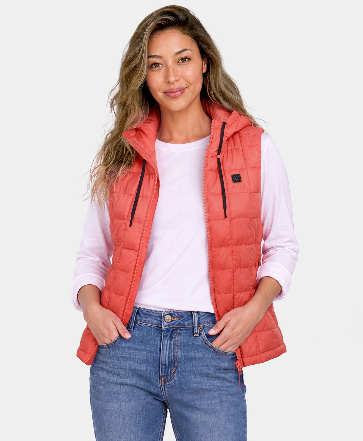 PuffLyte Gilet Chauffant Femme à Capuche et 4 Zones
