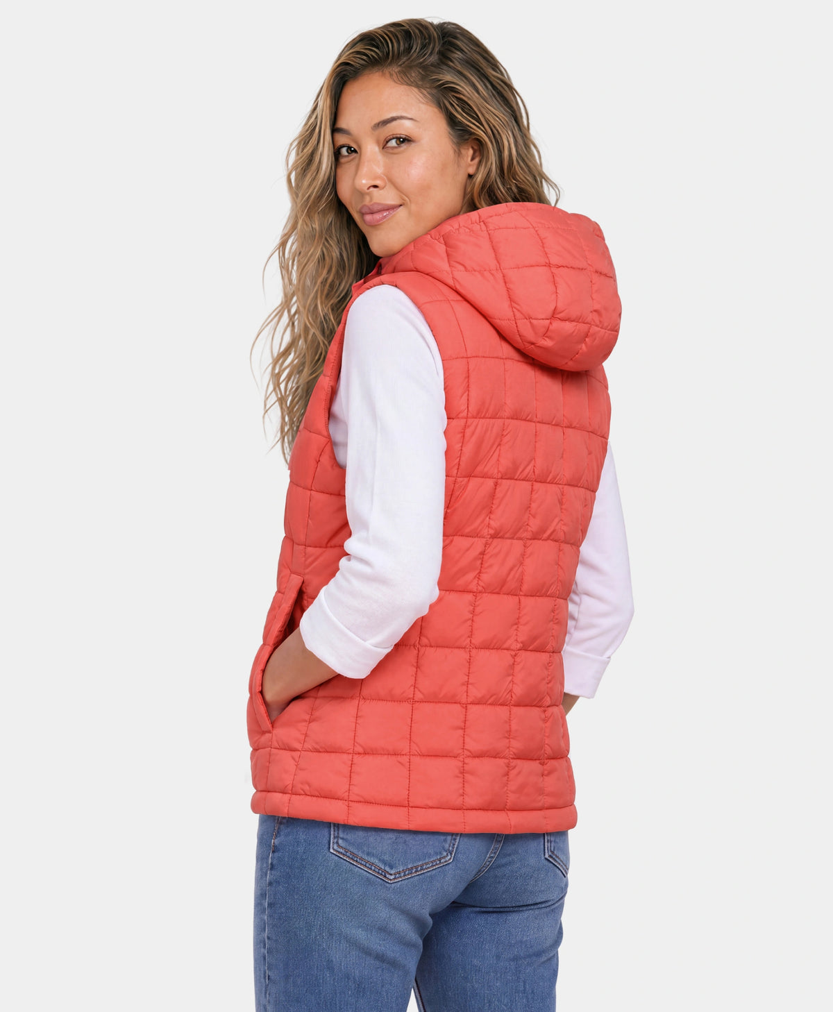 PuffLyte Gilet Chauffant Femme à Capuche et 4 Zones