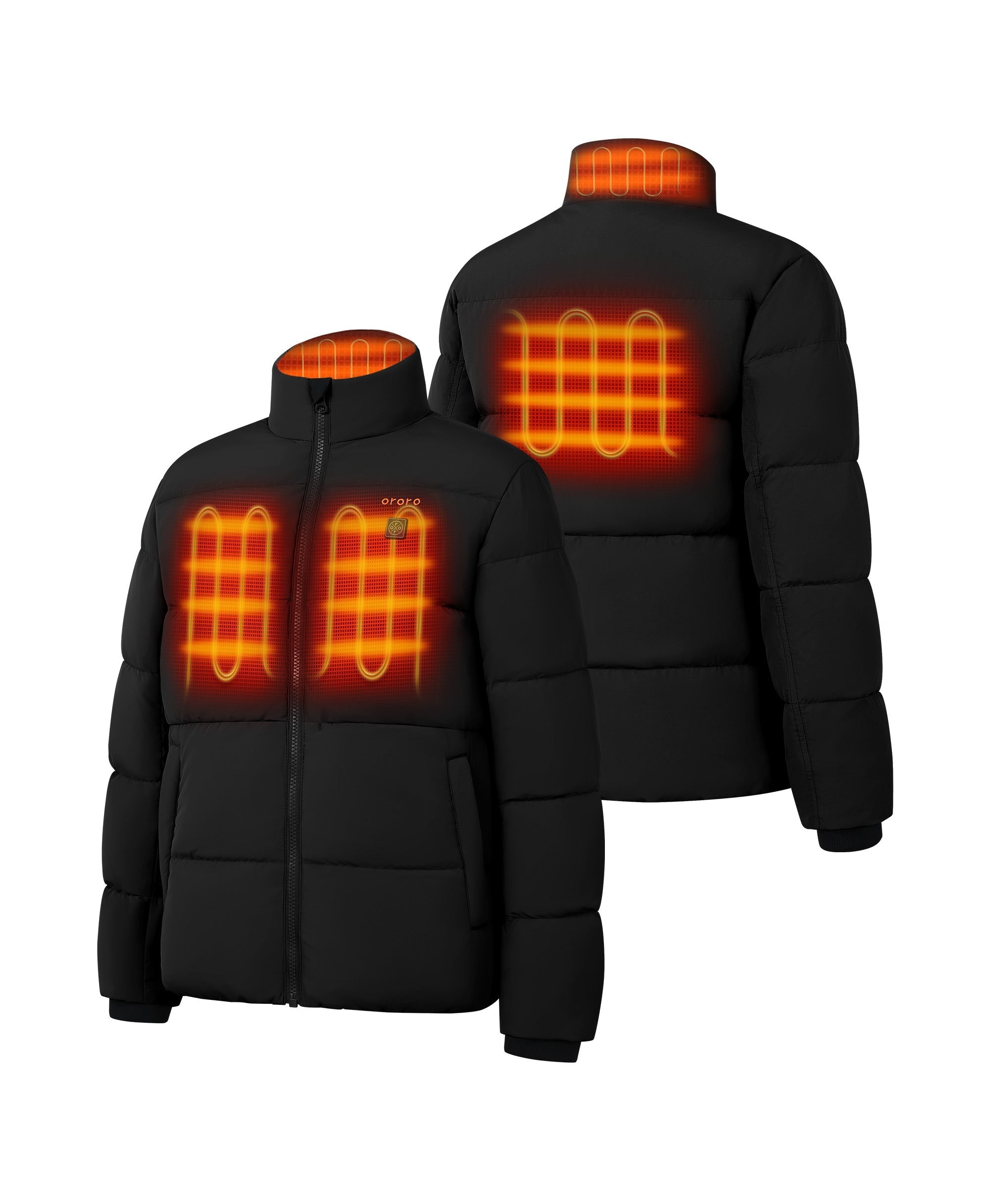 4 Heating Zones (Left & Right Chests, Mid-Back, and Collar)