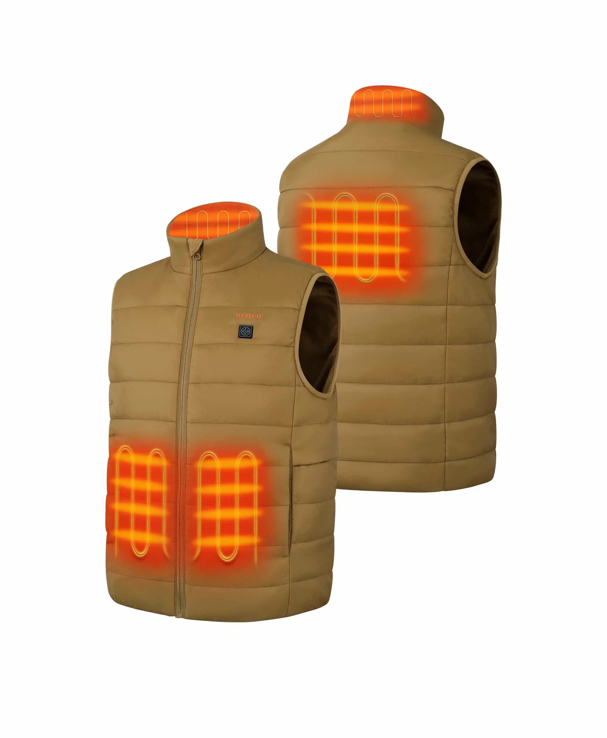 4 Heating Zones (Left & Right Hand Pockets, Mid-Back, and Collar)