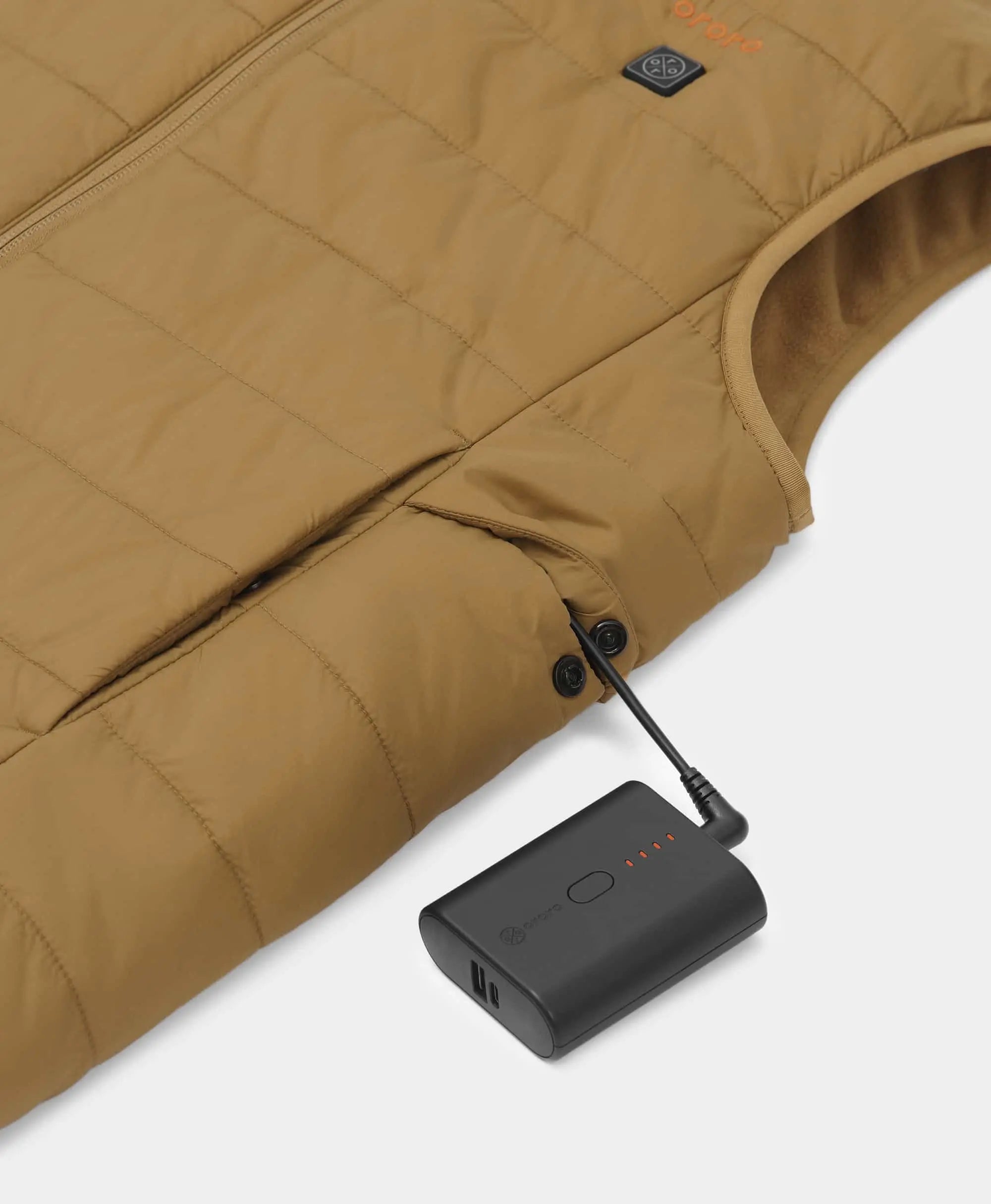 Button-Closed Side Pockets for Battery