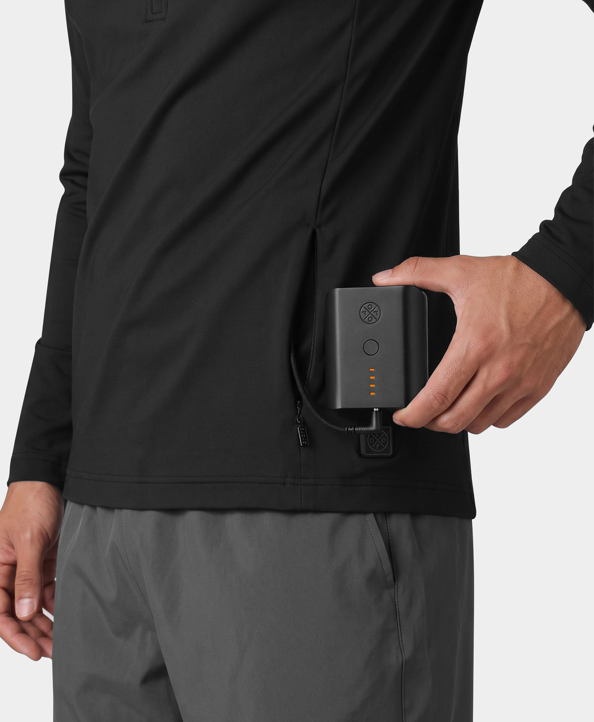 Haut Chauffant Première Couche Homme à Zip 1/4 et 2 Zones