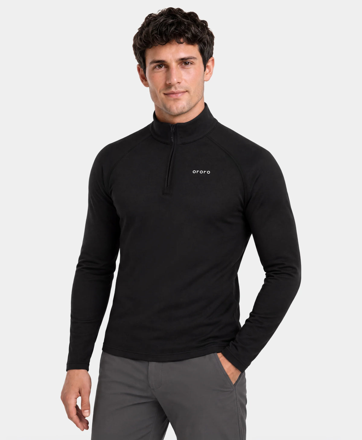 Haut Chauffant Première Couche Homme à Zip 1/4 et 2 Zones, Thumbnail 6