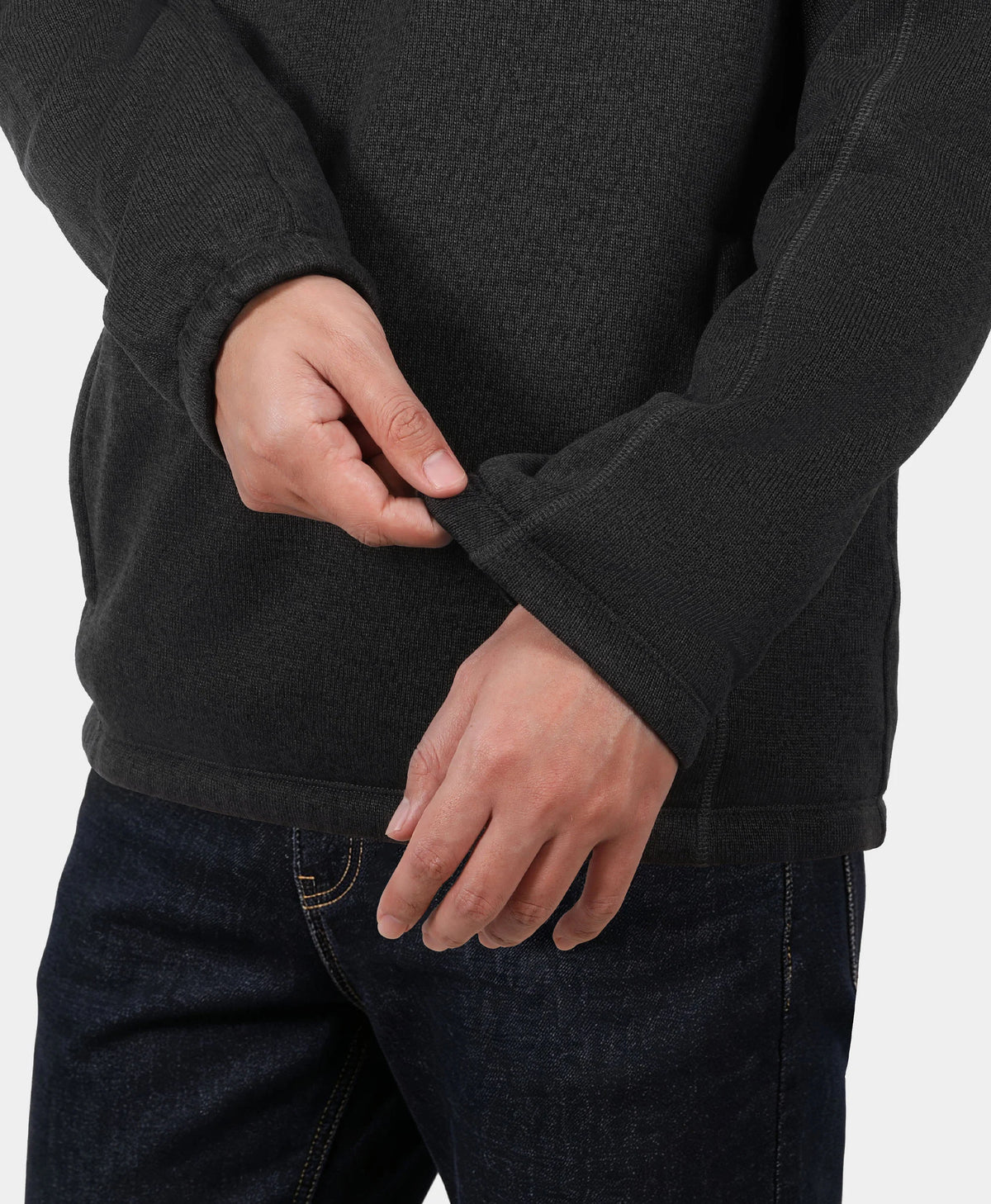Augusta Veste Chauffante Homme en Polaire Effet Tricot à Col Zippé 1/4 et 4 Zones, Thumbnail 7