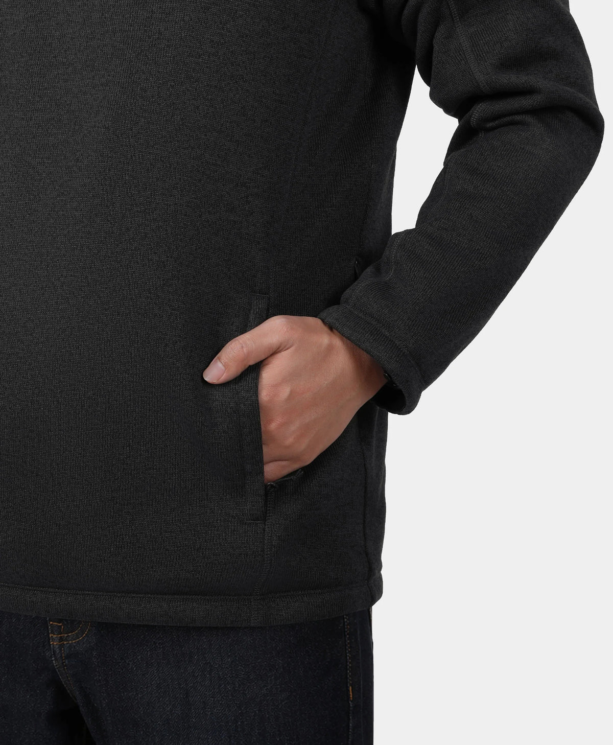 Augusta Veste Chauffante Homme en Polaire Effet Tricot à Col Zippé 1/4 et 4 Zones, Thumbnail 6
