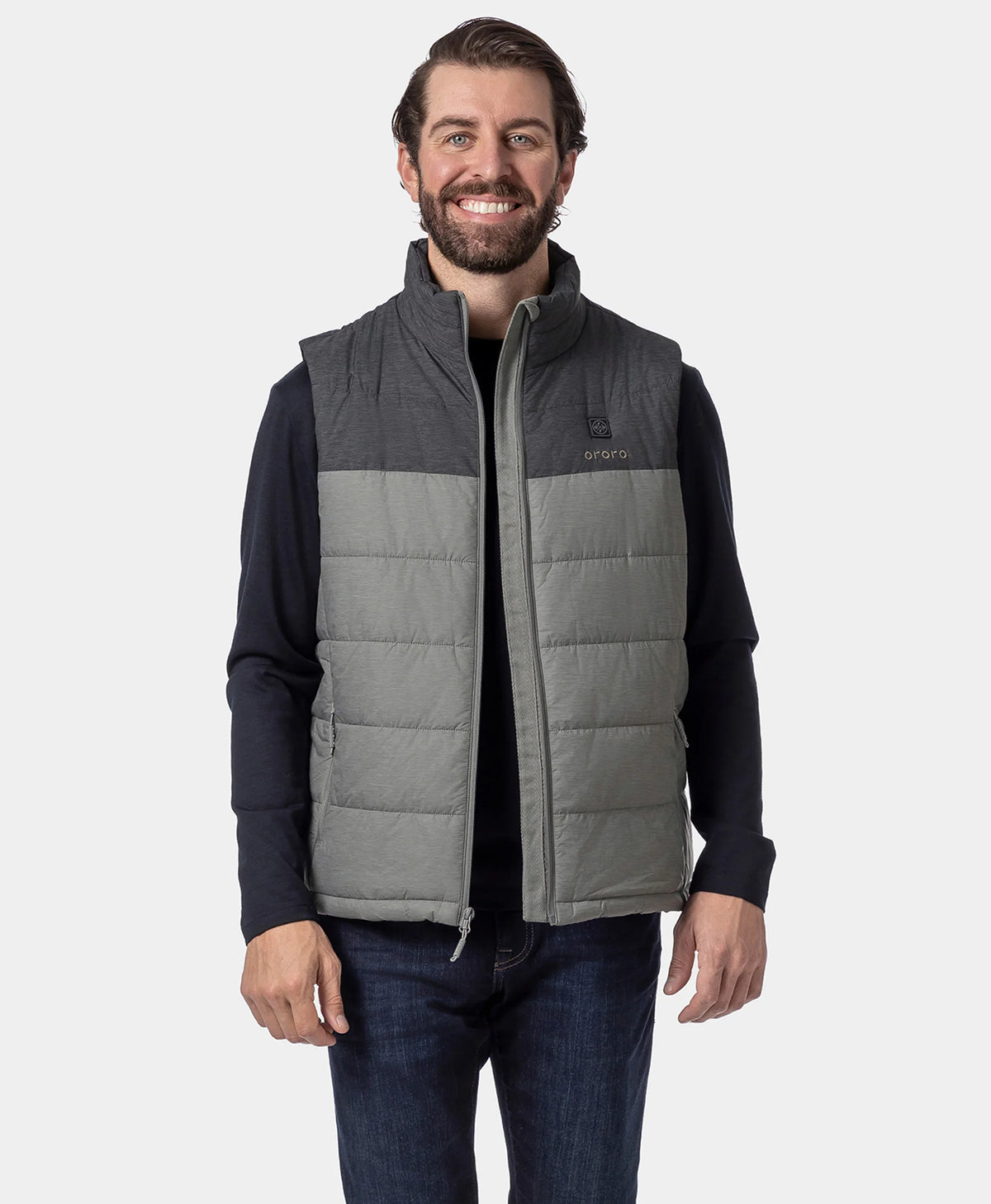 Gilet Chauffant Classique Homme - Gris chiné