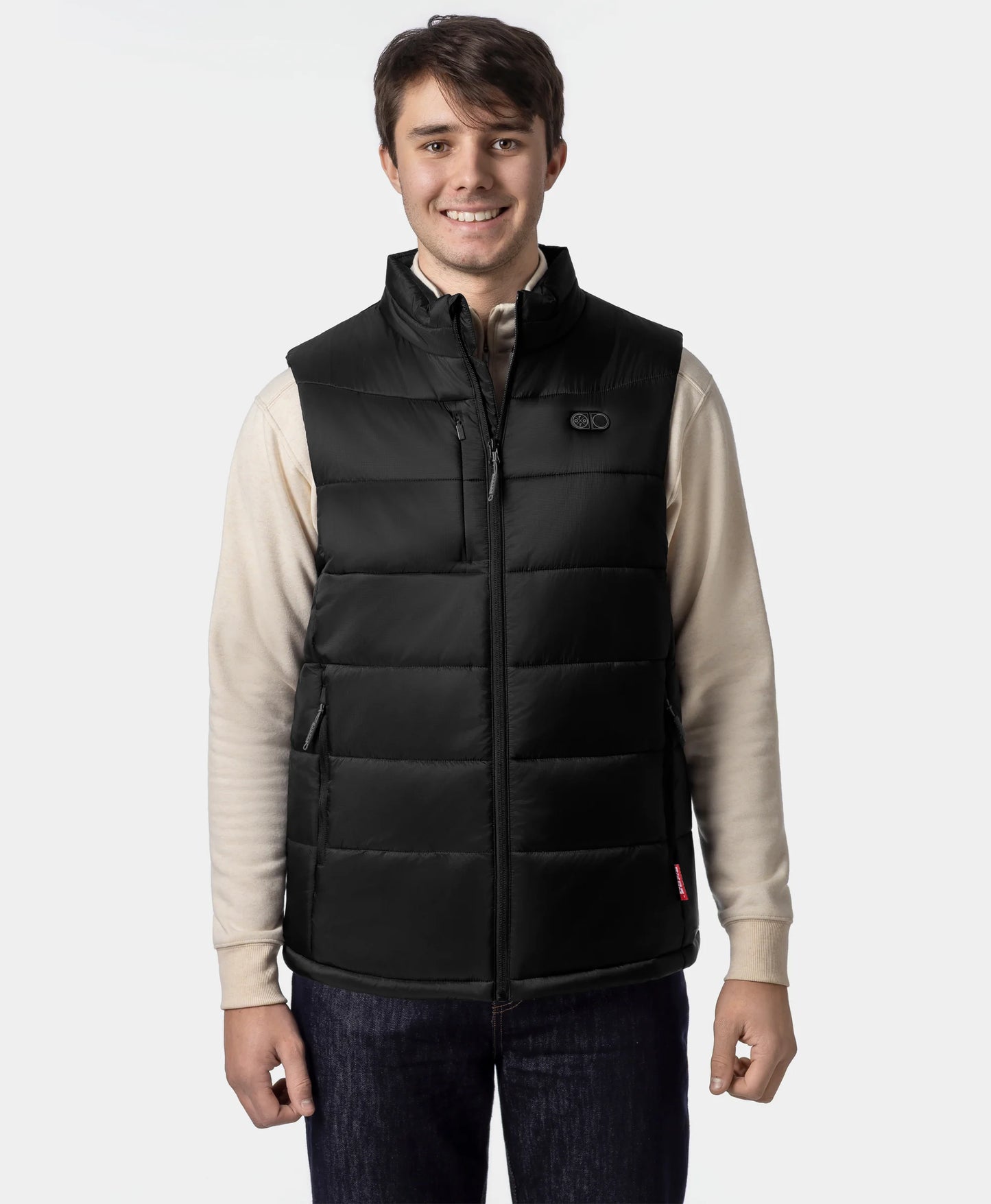 SureWarm® Gilet Chauffant Classique Pro pour Homme – Double Contrôle 6 Zones