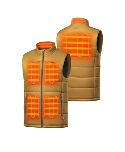 6 Heating zones: Left & Right Pockets, Left & Right Chest, Mid-back, Collar