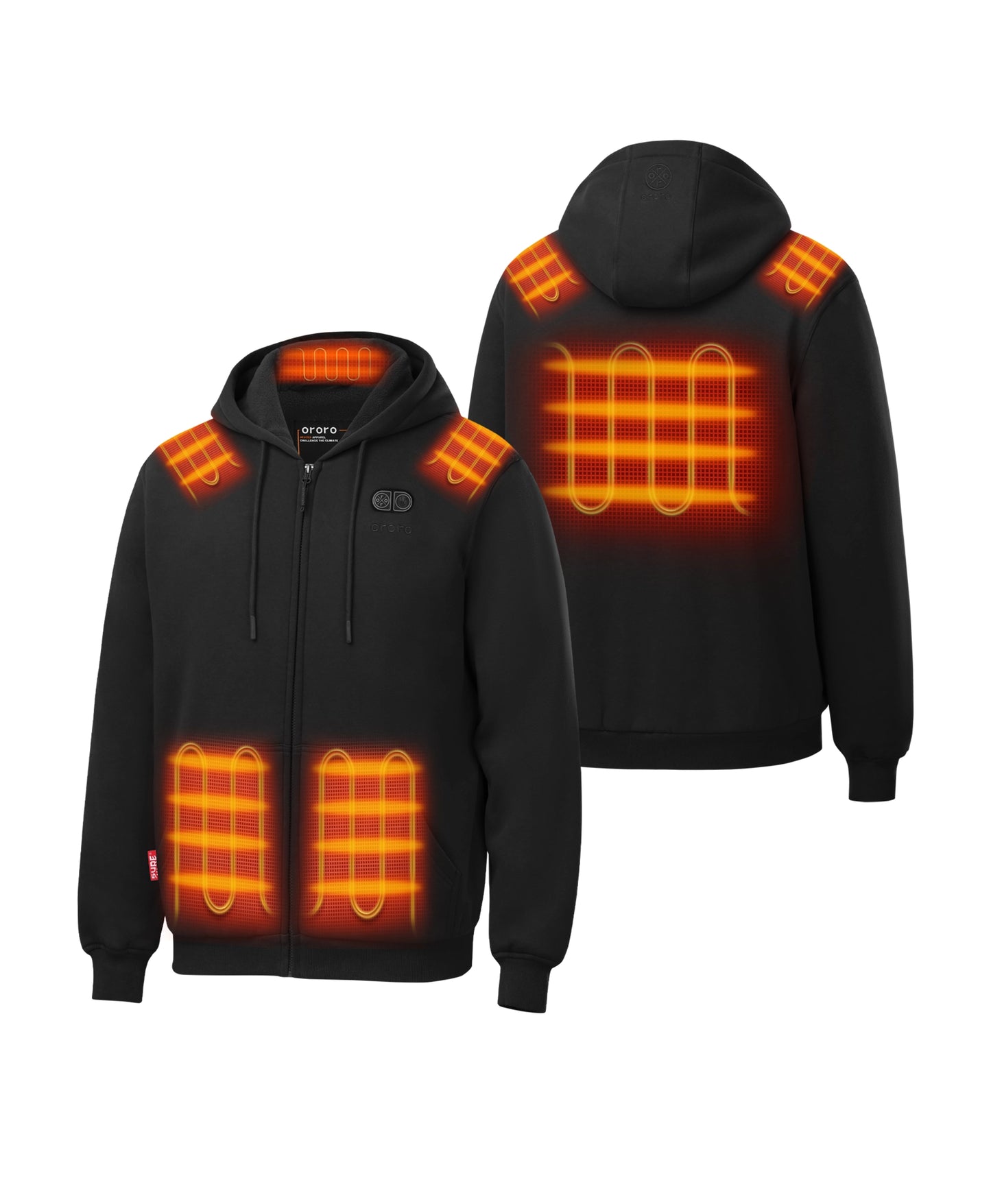 Sweat à capuche chauffant en polaire unisexe SureWarm® – 6 zones