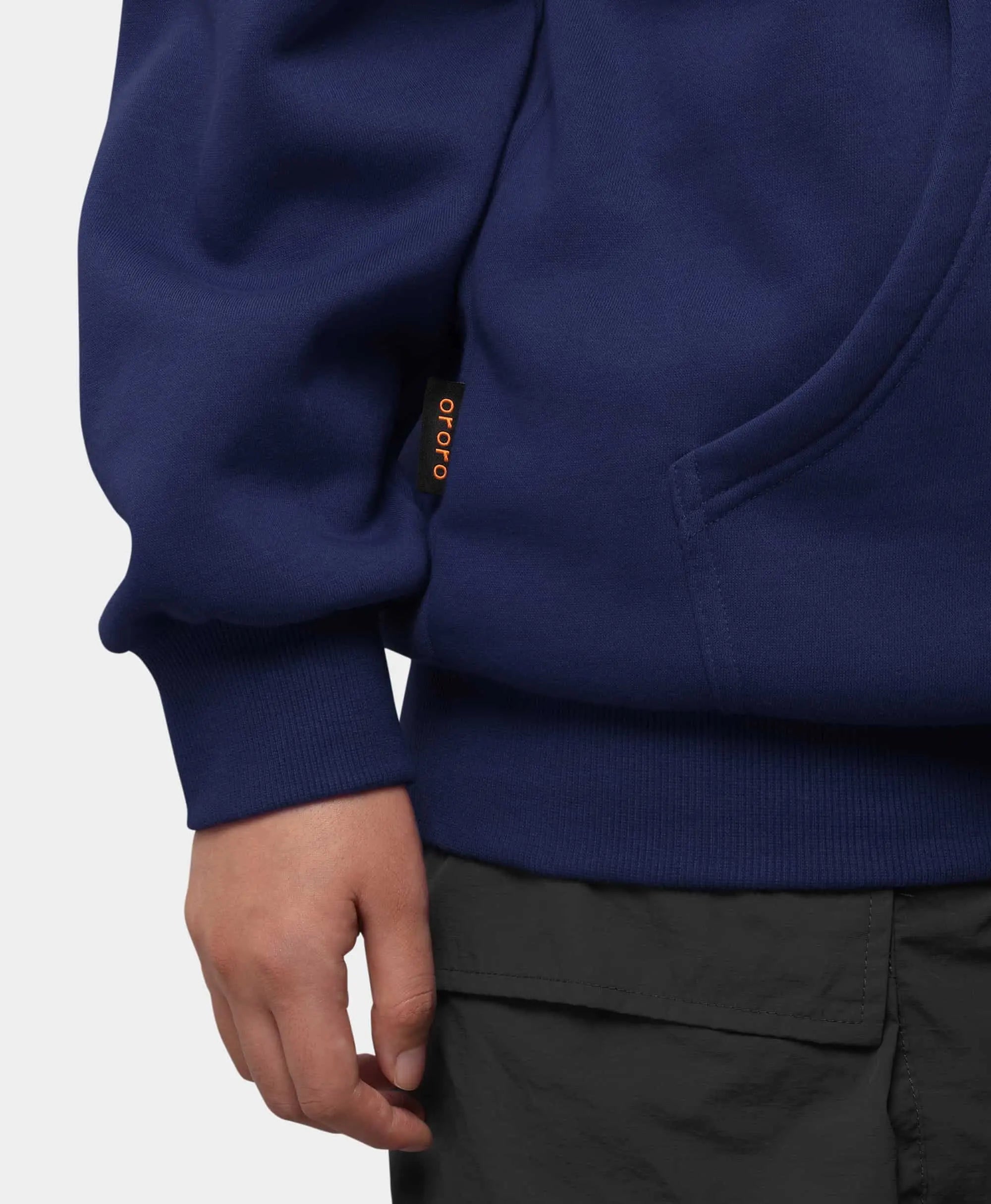 Pullover design with rib-knit cuffs and hem give a casual look