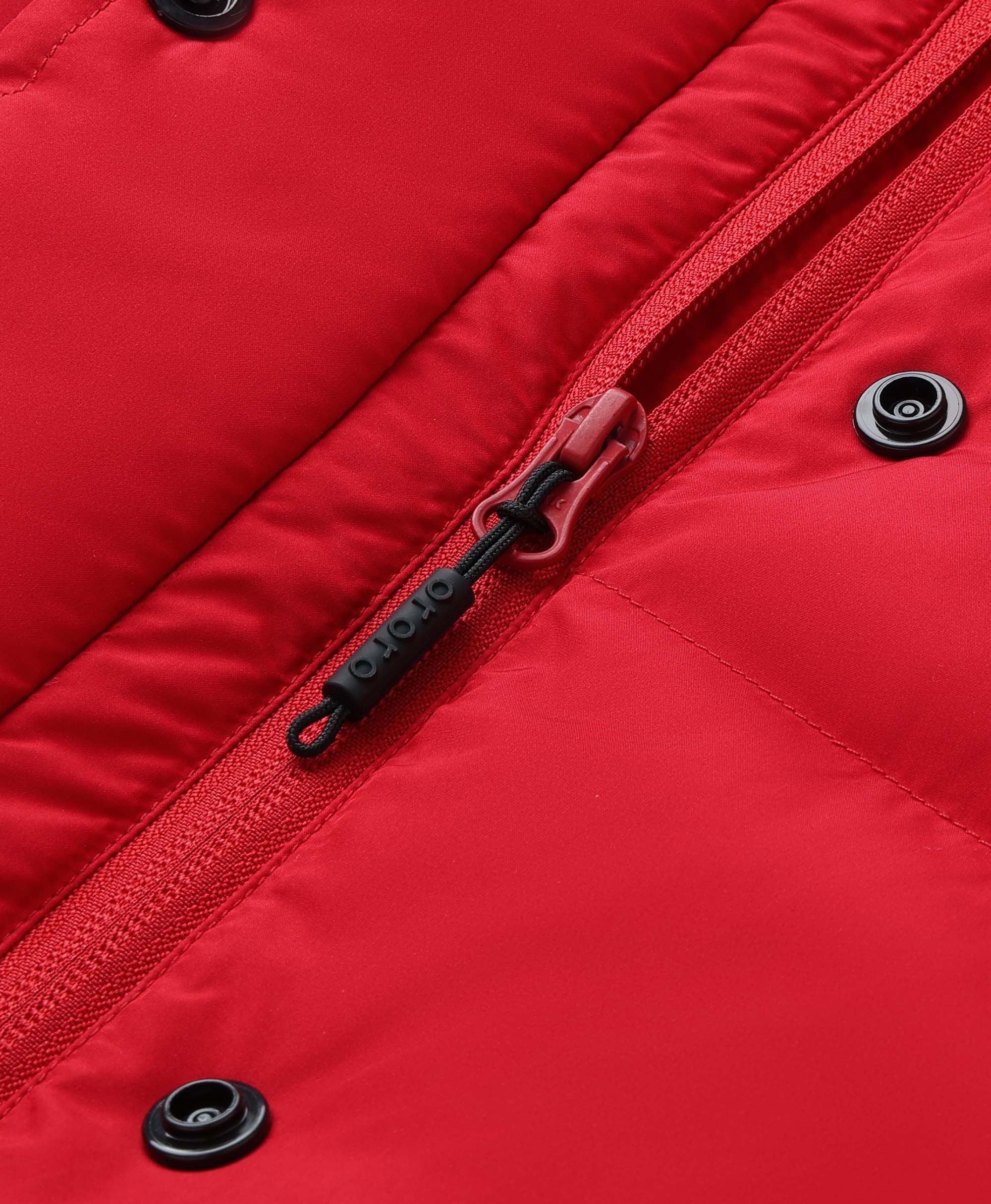 (Open-Box) Women's Heated Cropped Puffer Down Vest - Black / Red, Thumbnail 19