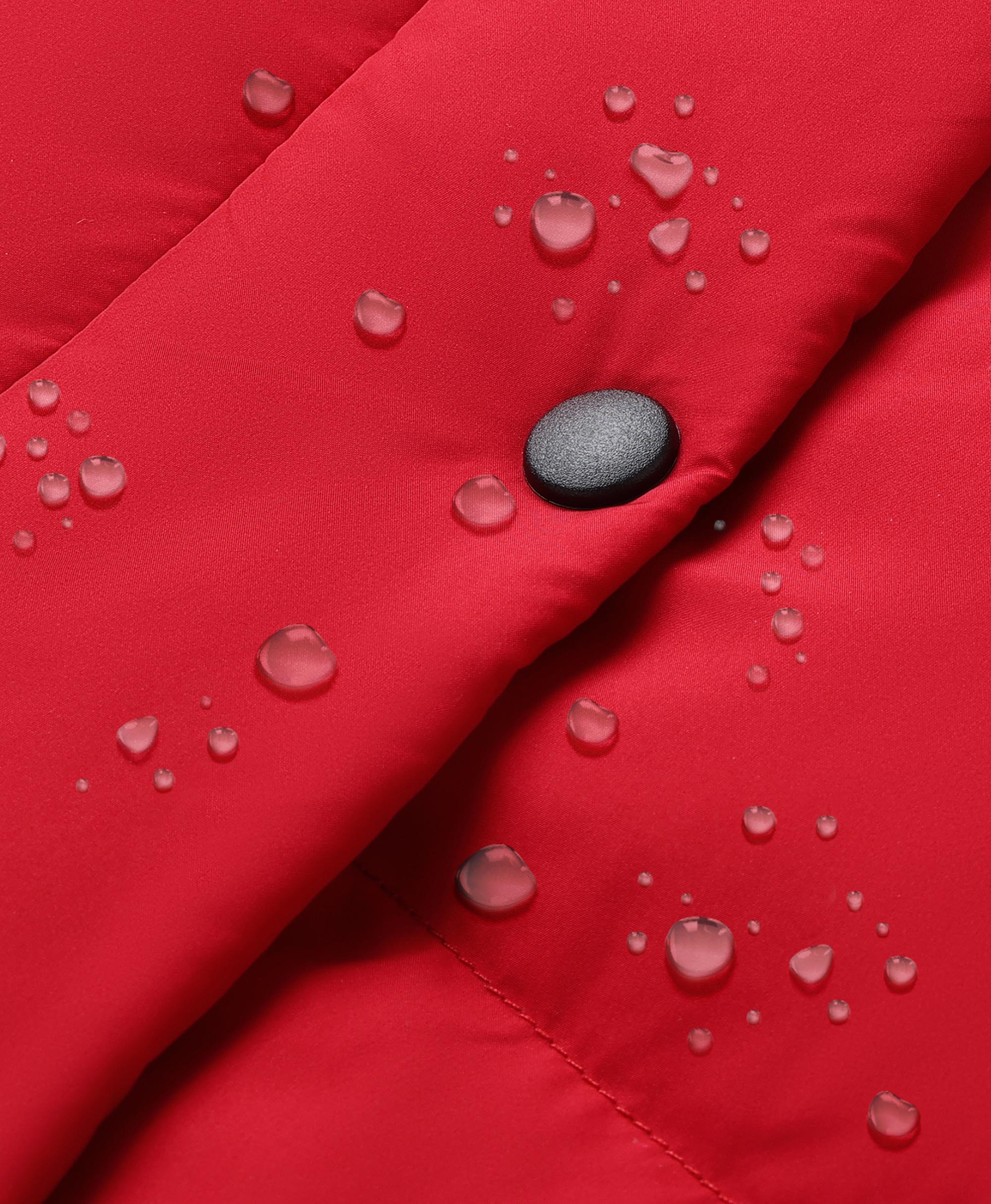 (Open-Box) Women's Heated Cropped Puffer Down Vest - Black / Red, Thumbnail 22