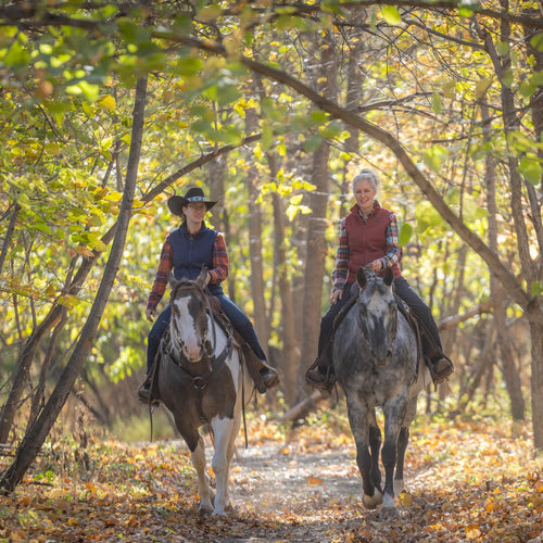 Women's Heated Fleece Vest - Red