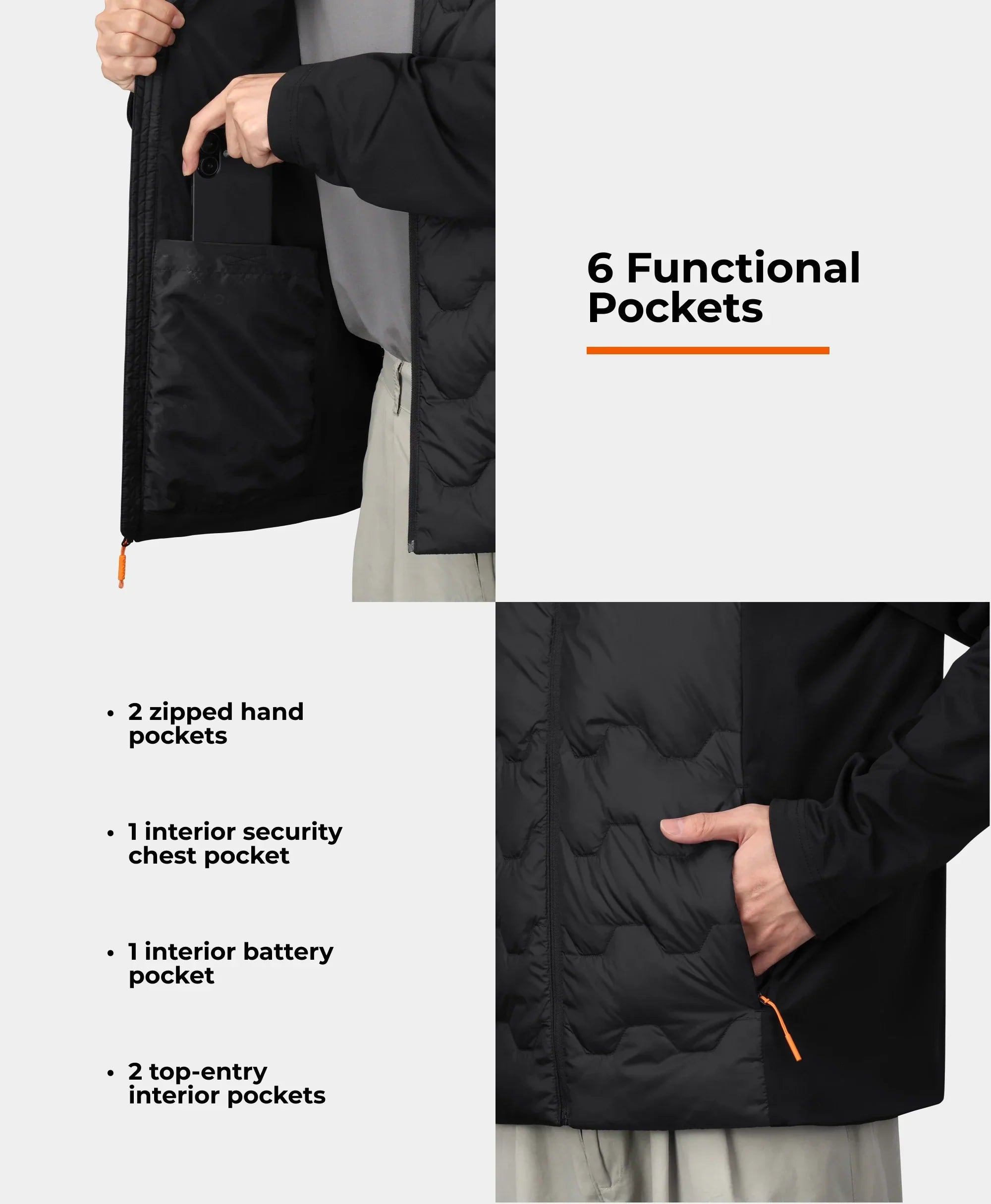 6 Functional Pockets