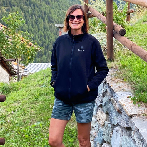 Women's Heated Full-Zip Fleece Jacket - Gray