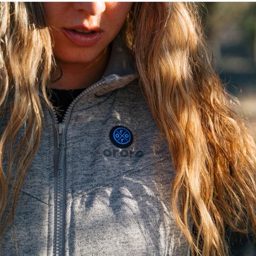 Women's Heated Fleece Vest - Red