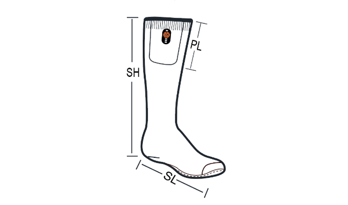 Socks | How To Measure: SL, SH