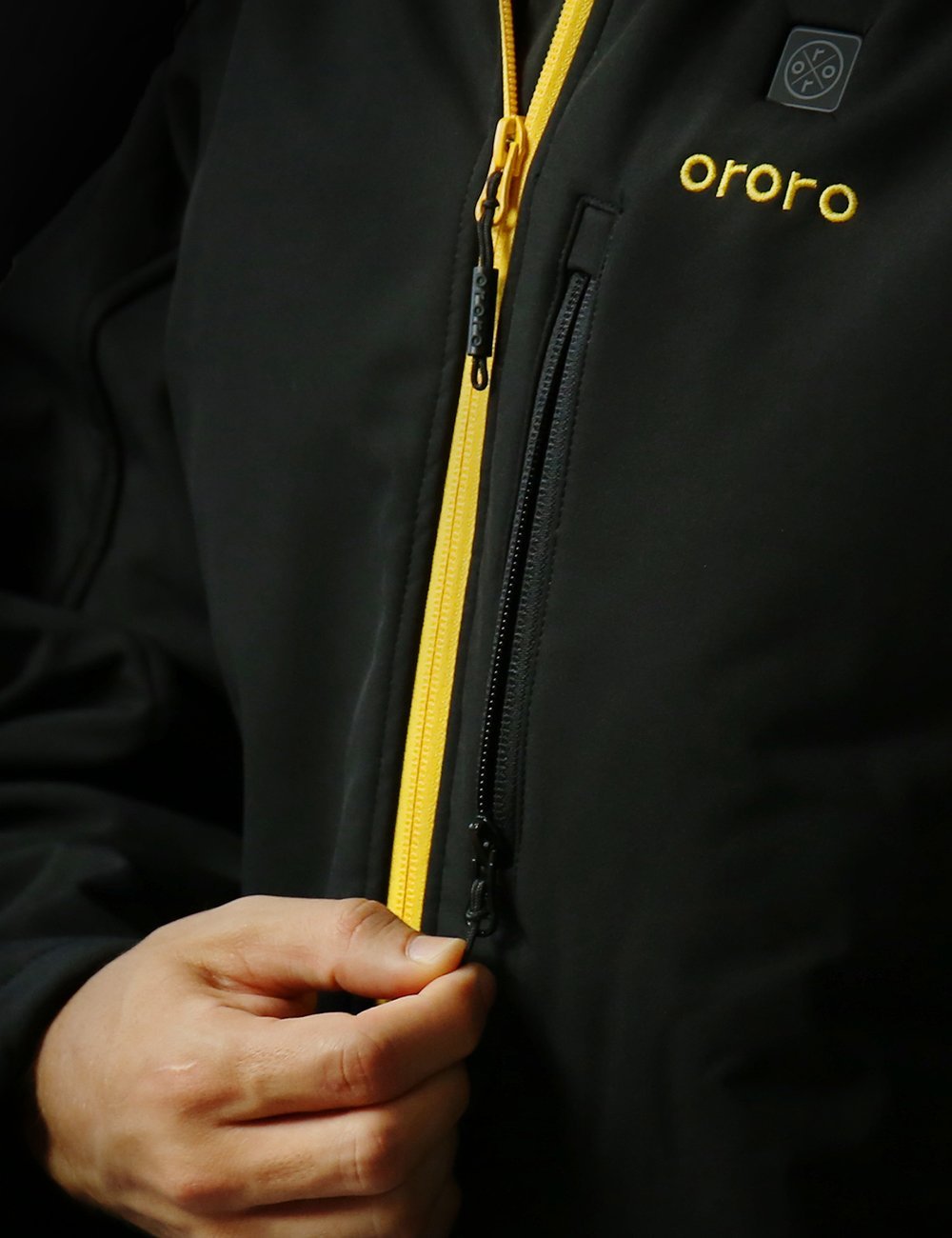 (Article déballé) Veste chauffante de sport - Noir et or, Thumbnail 5
