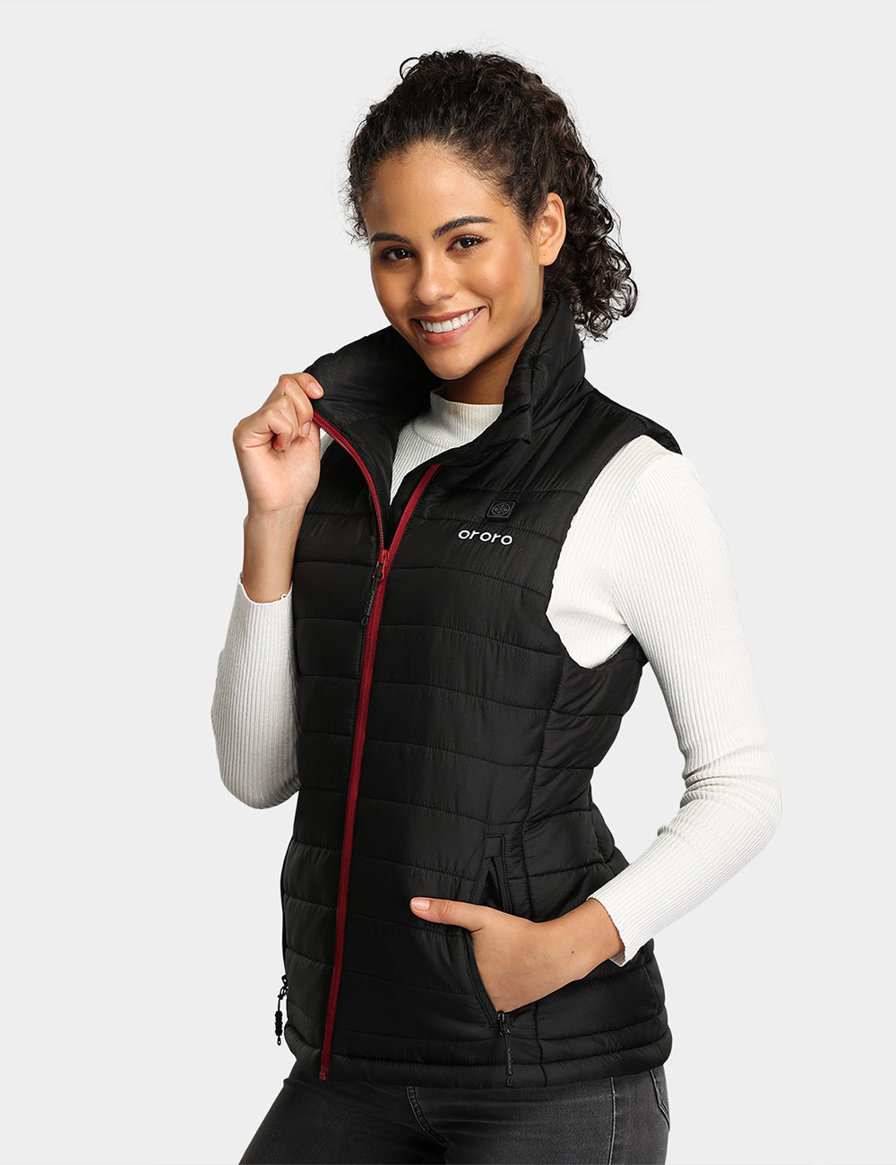 Gilet chauffant rembourré pour femme (article neuf) - Noir, Thumbnail 4